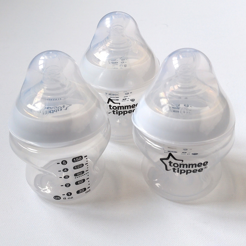Tommee Tippee Closer to Nature 150 ml/5fl oz Feeding Baby Bottles - 3 Bottles